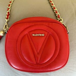 Valentino red camera bag